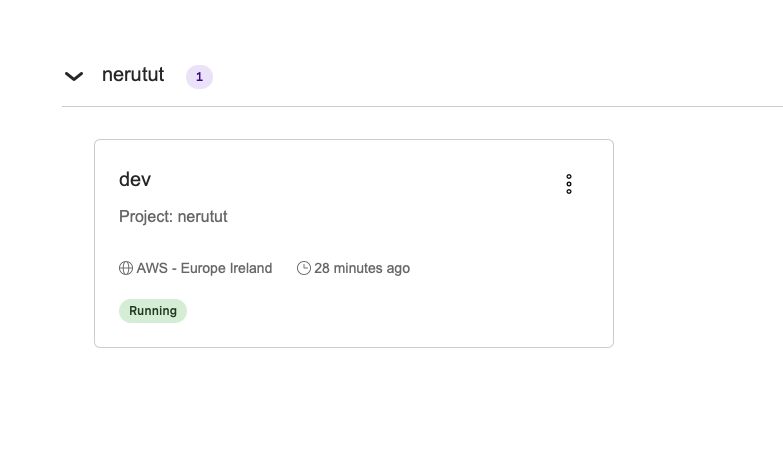 Screenshot of the Vonage Cloud Runtime dashboard home page
