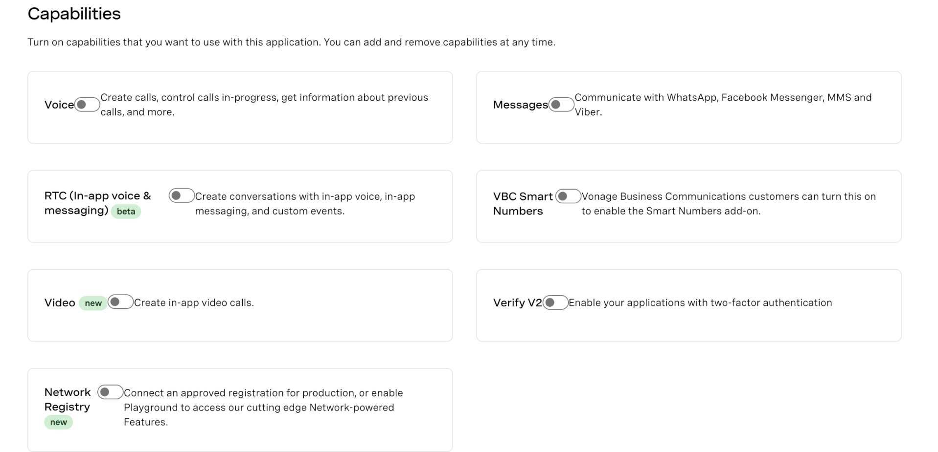 Application Capabilities