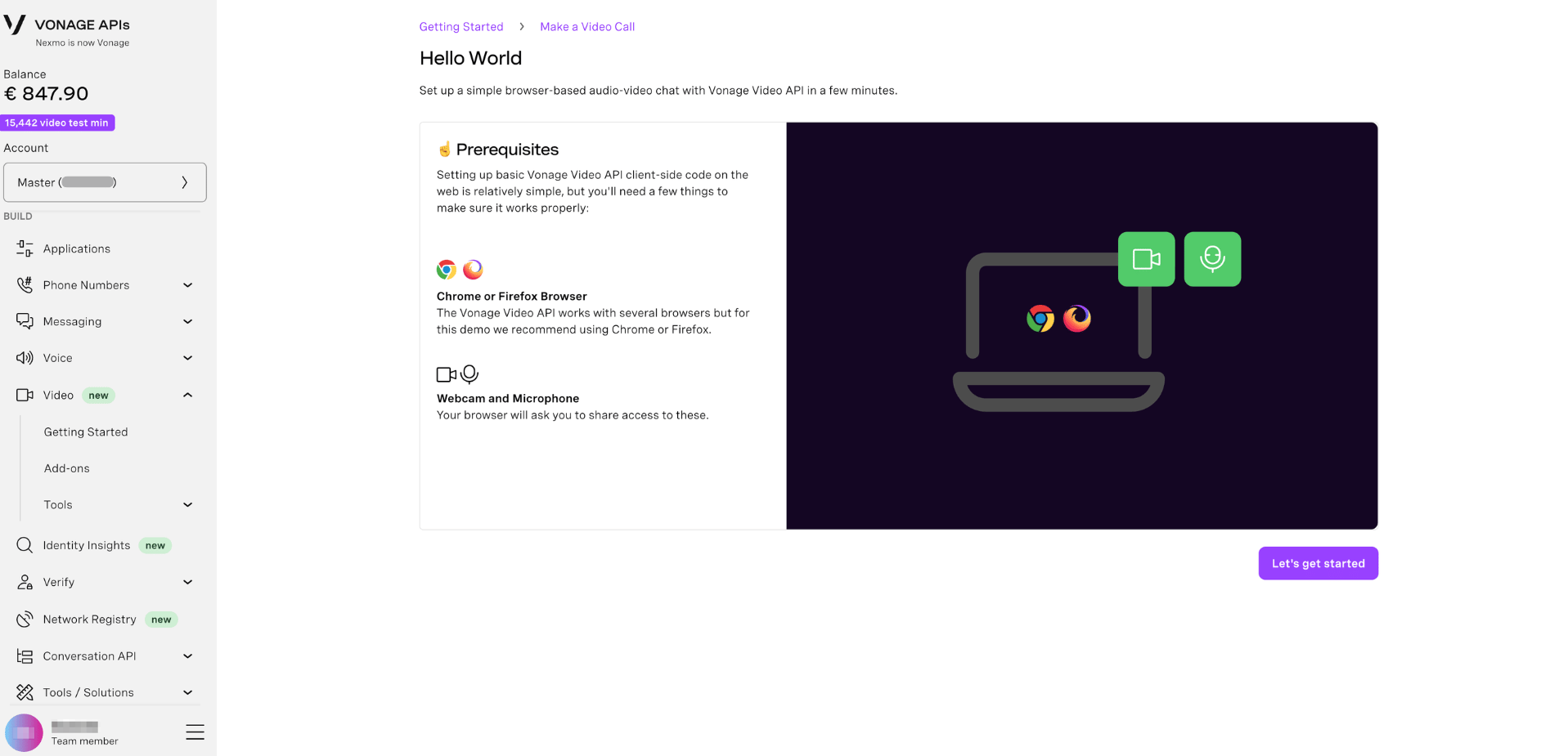 create a video session