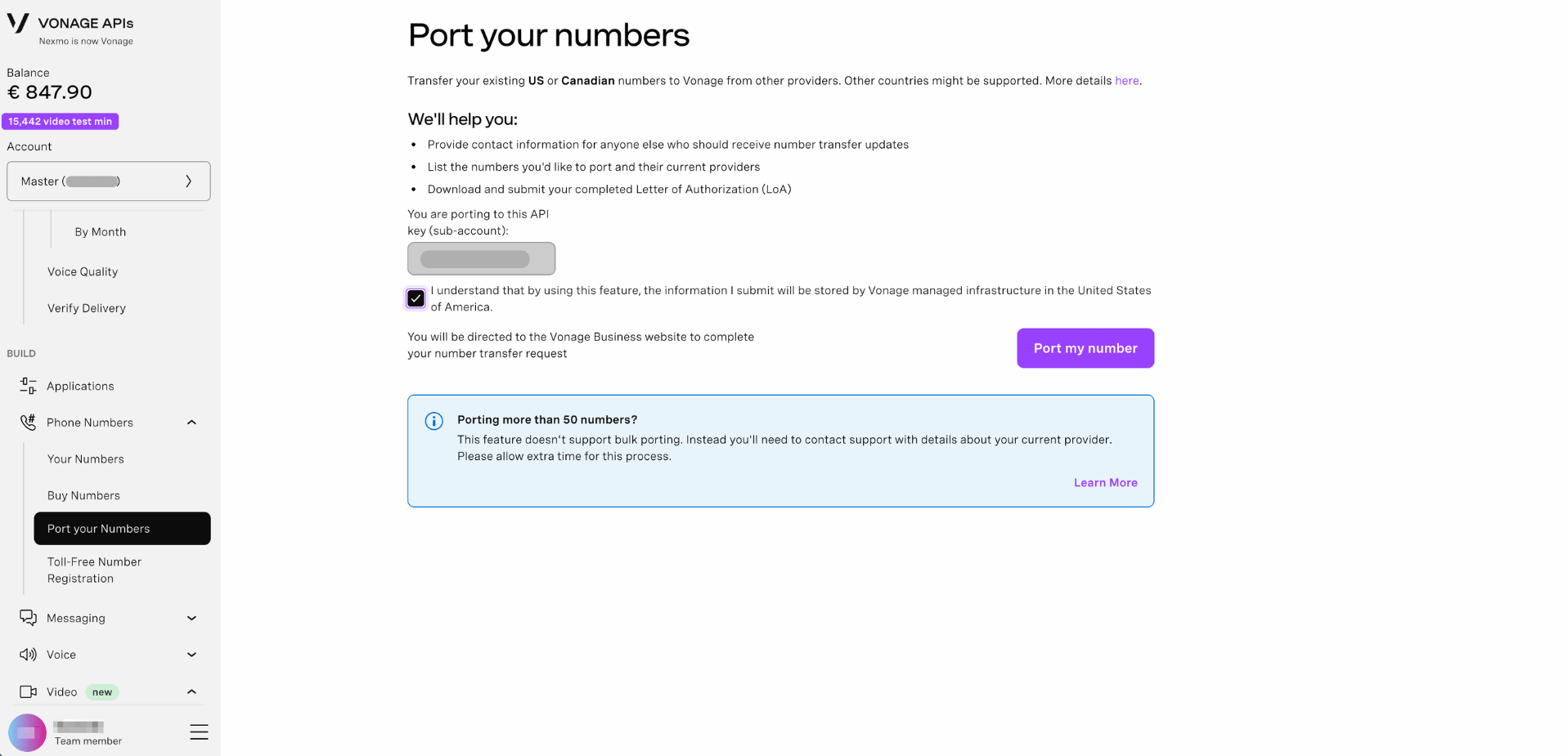 Port a number