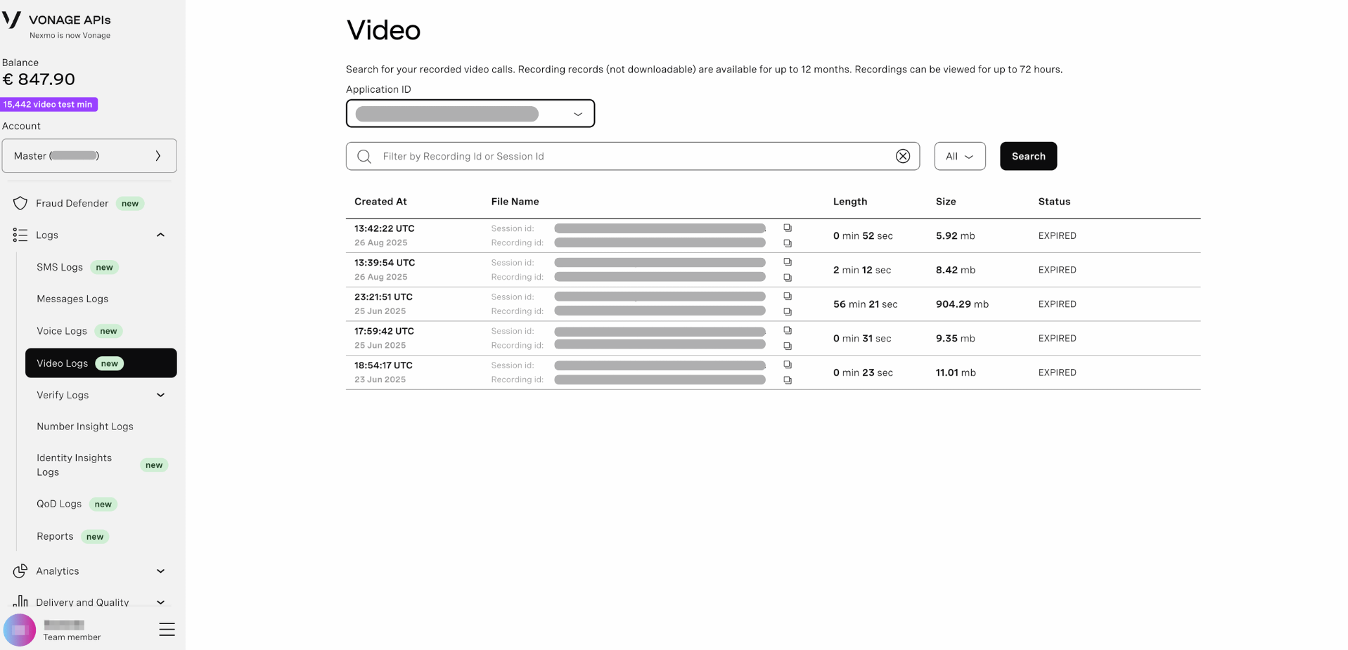 Video Logs