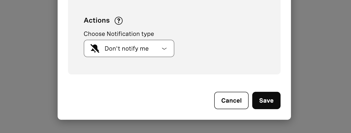 Switch off notifications