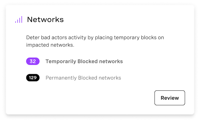Network block tile