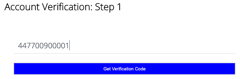 Entering your mobile number