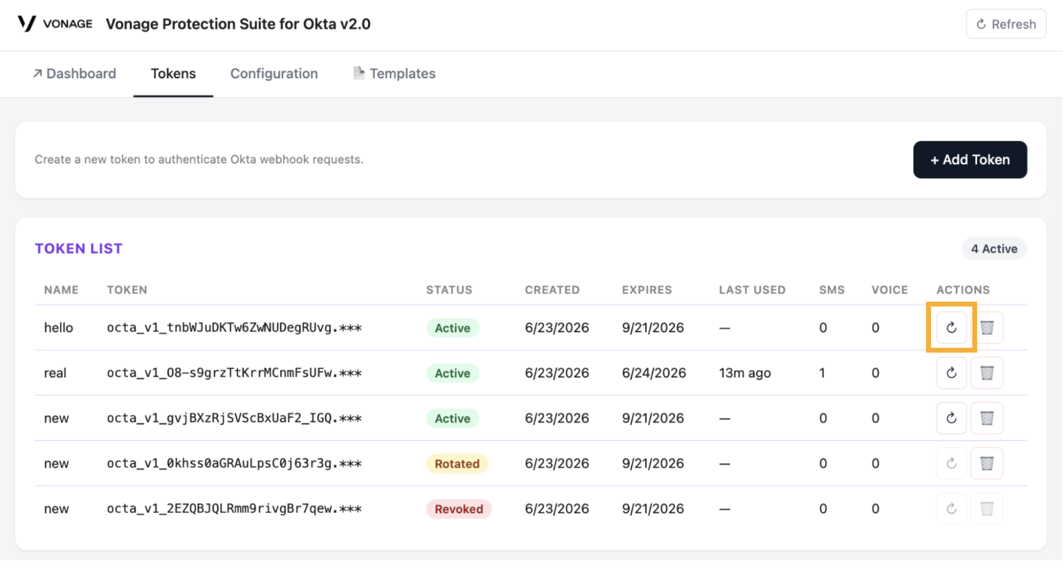 Rotate Token
