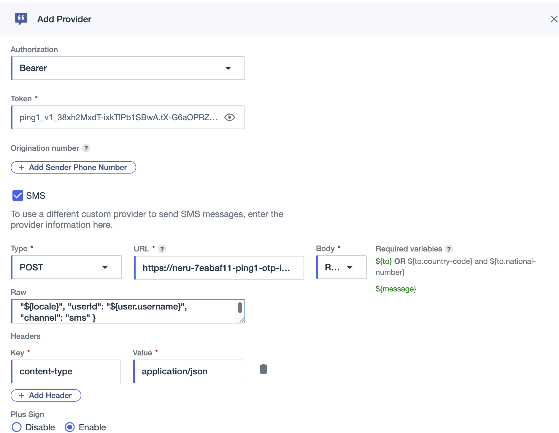 Vonage Protection Suite for PingOne Custom Notification Provider continuation
