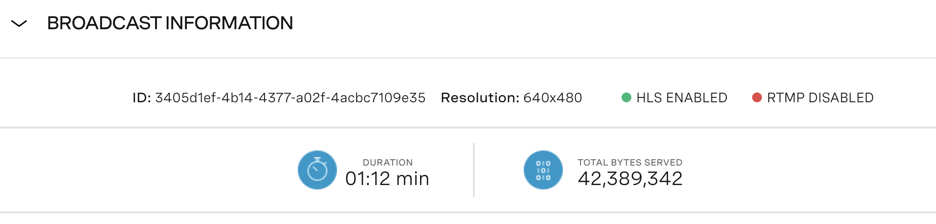 See more information on broadcasts in the session.