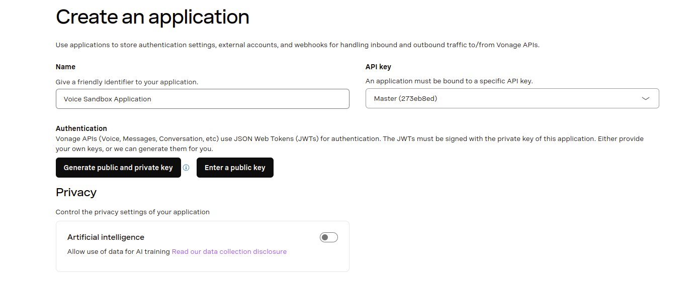 Getting Started with Voice API | Vonage API Documentation